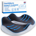 ComfyBums Hemorrhoid Donut Cushion For Coccyx, Tailbone, Piles Pressure Relief - Memory Foam Pillow For Office Chair Seat Ring Cushions - Targets Sores & Discomfort Relief - Made For You